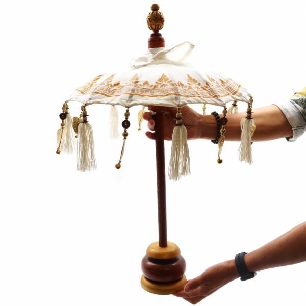 Bali Home Decor Parasol - Canvas - Gold Decor- 40cm - Image 6