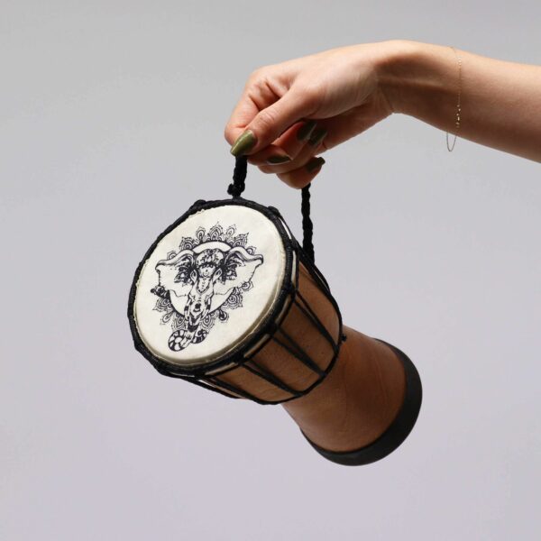 Elephant Wide Top Djembe Drum - 20cm - Image 4