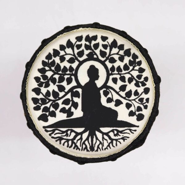 Buddha Wide Top Djembe Drum - 13cm - Image 2