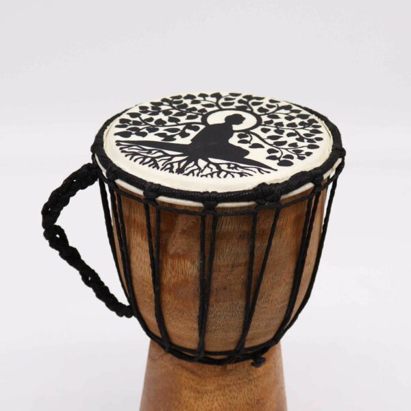 Buddha Wide Top Djembe Drum - 13cm - Image 3