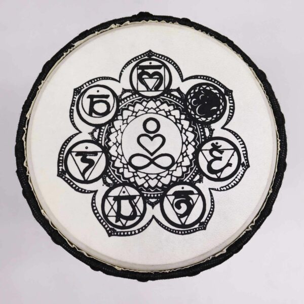 Chakra Wide Top Djembe Drum - 17cm - Image 2