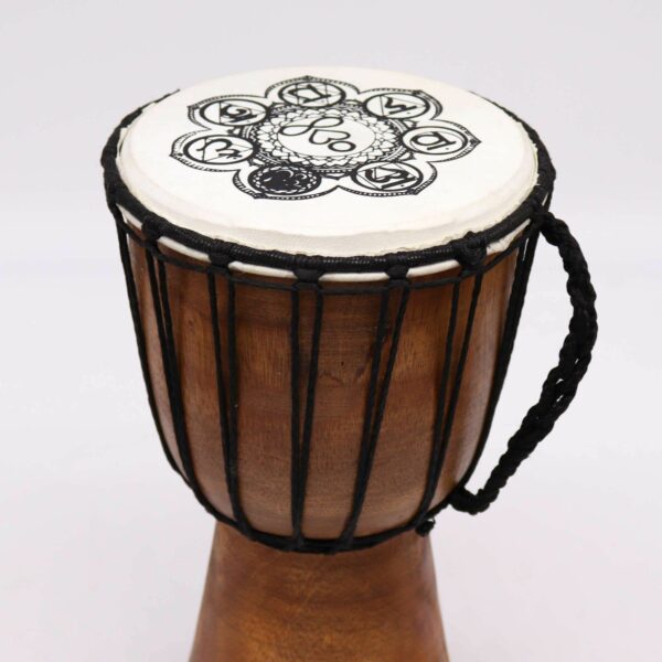Chakra Wide Top Djembe Drum - 17cm - Image 3