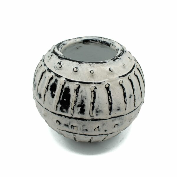 Greek Bubble Clay Plant Pot  - Cream 10cm - Image 2