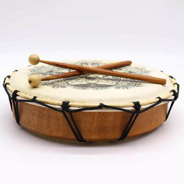 Hamsa Shamanic Drum with Two Sticks - 30cm - Image 7