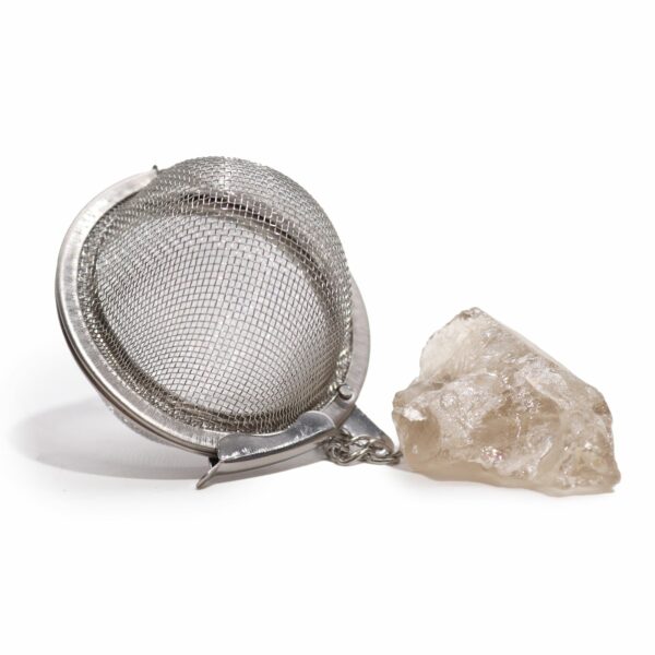 Raw Crystal Gemstone Tea Strainer - Smoky Quartz - Image 6