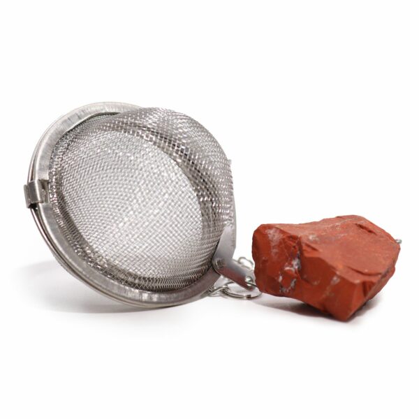 Raw Crystal Gemstone Tea Strainer - Red Jasper - Image 6