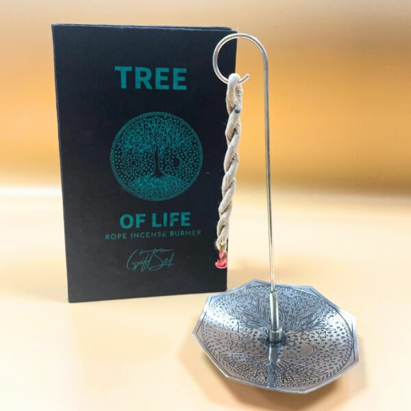 Rope Incense and Silver Plated Holder Set - Tree of Life - Image 2