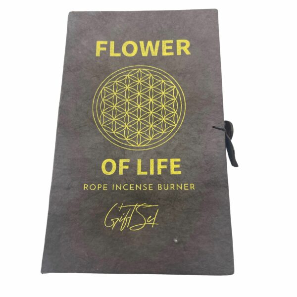 Rope Incense and Silver Plated Holder Set - Flower of Life - Image 4