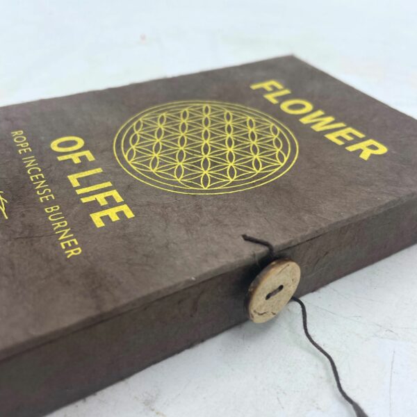 Rope Incense and Silver Plated Holder Set - Flower of Life - Image 7
