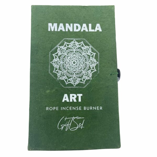 Rope Incense and Silver Plated Holder Set - Mandala Flower - Image 4
