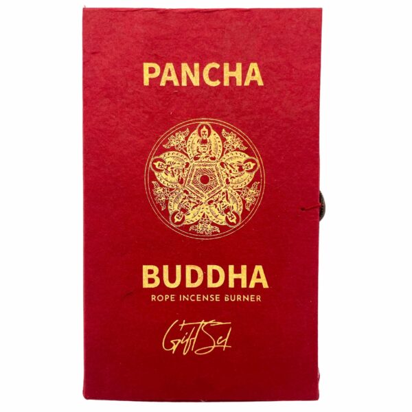 Rope Incense and Silver Plated Holder Set - Pancha Buddha - Image 3