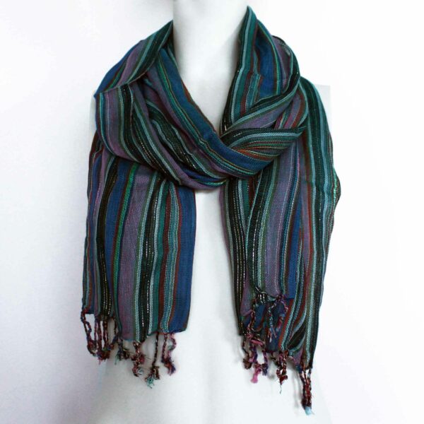 Indian Boho Scarves - 22x72cm - Random Purples - Image 2