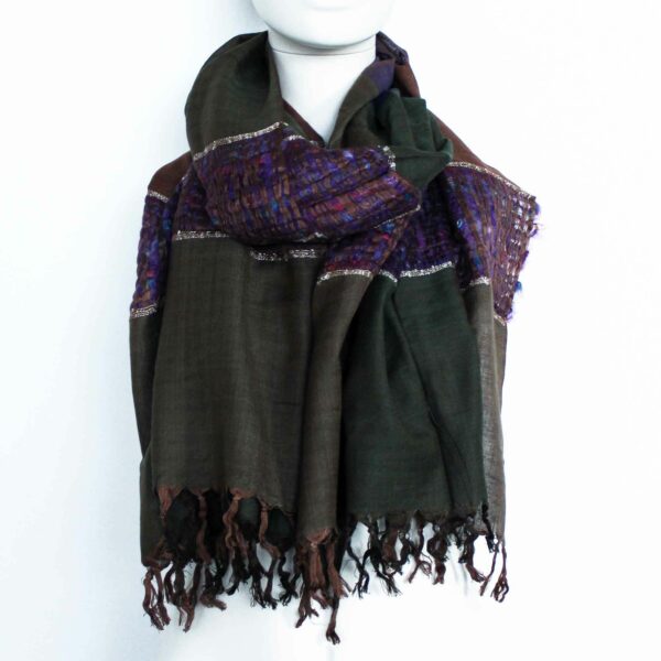 Lrg Indian Boho Scarves - 28x72cm - Random Blues - Image 2