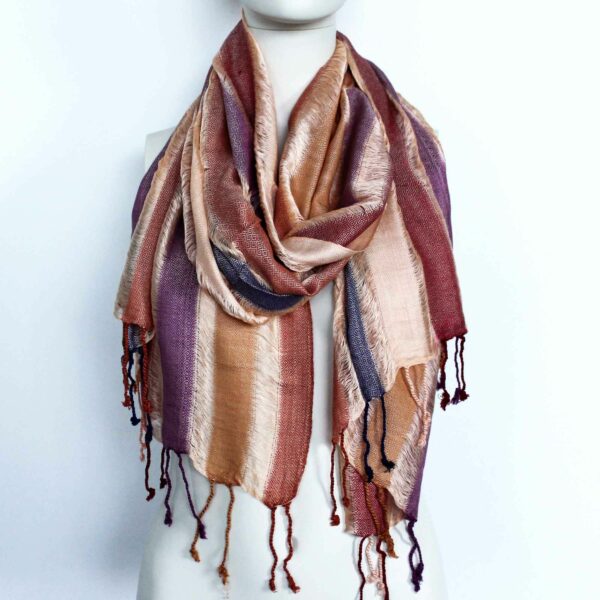 Lrg Indian Boho Scarves - 28x72cm - Random Greens - Image 2
