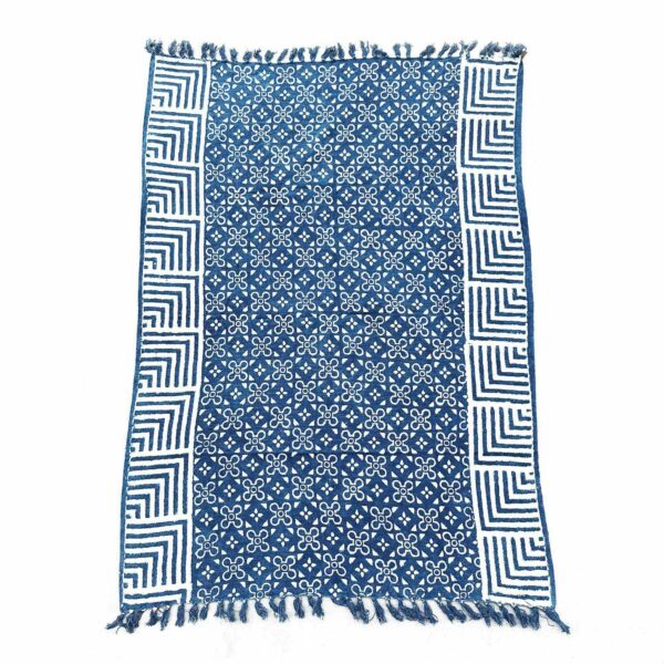 Handmade Indigo Throw - 170x120cm - Kasba Tiles - Image 2