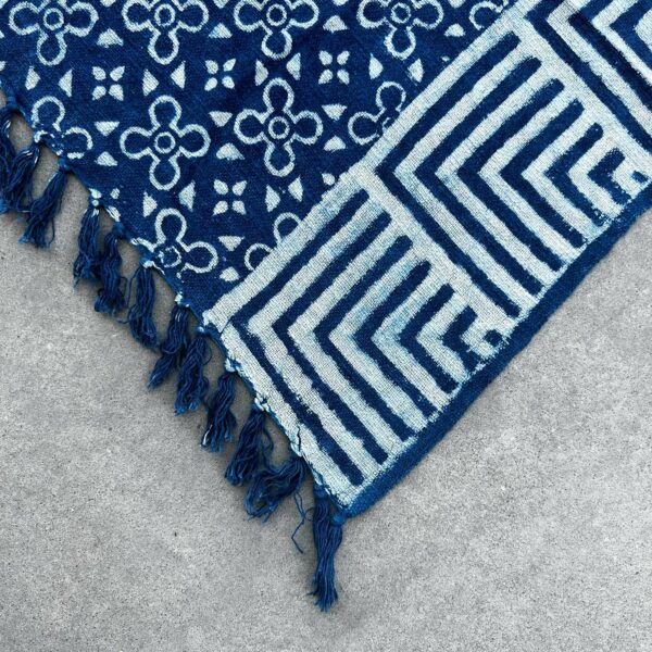 Handmade Indigo Throw - 170x120cm - Kasba Tiles - Image 3