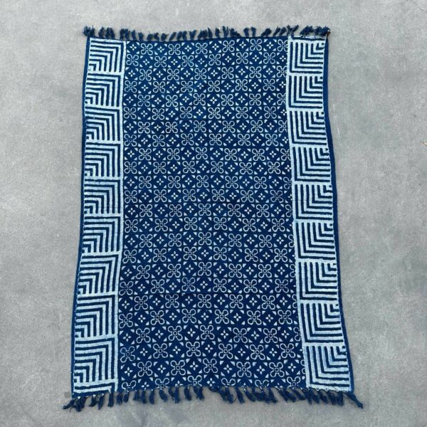 Handmade Indigo Throw - 170x120cm - Kasba Tiles - Image 4