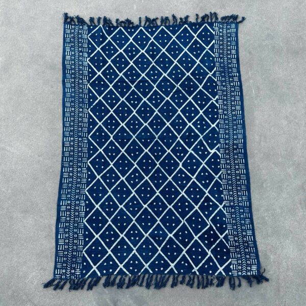 Handmade Indigo Throw - 170x120cm - Midnight Heerak - Image 4