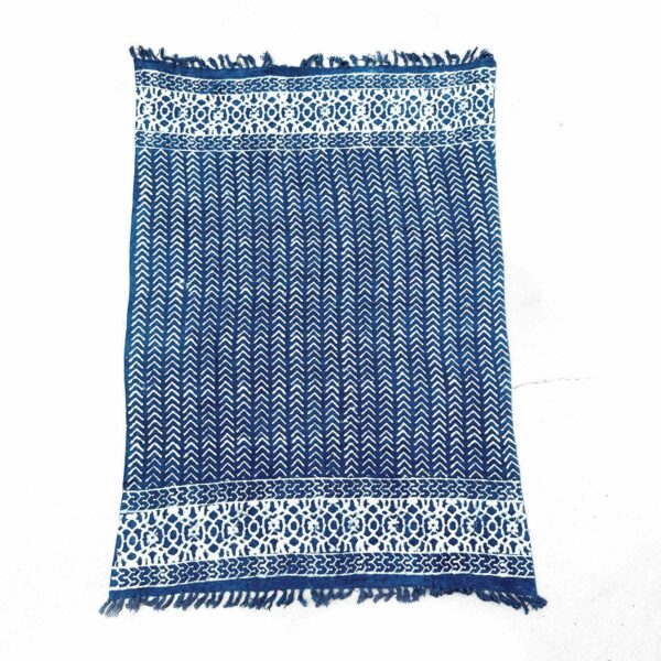 Handmade Indigo Throw - 170x120cm - Seedha Arrows - Image 2