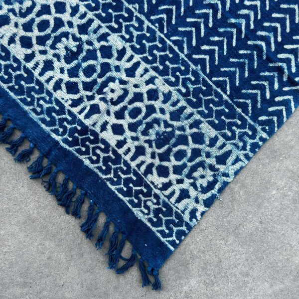 Handmade Indigo Throw - 170x120cm - Seedha Arrows - Image 3
