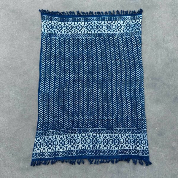 Handmade Indigo Throw - 170x120cm - Seedha Arrows - Image 4
