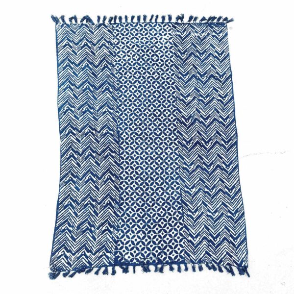 Handmade Indigo Throw - 170x120cm - Namoona Waves - Image 2
