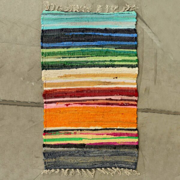 Large Rag Rug - 150x90cm - premium quality - Rainbow Colours - Image 2