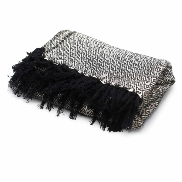 Boho Comfort Throws - 125x150cm - Charcoal - Image 2