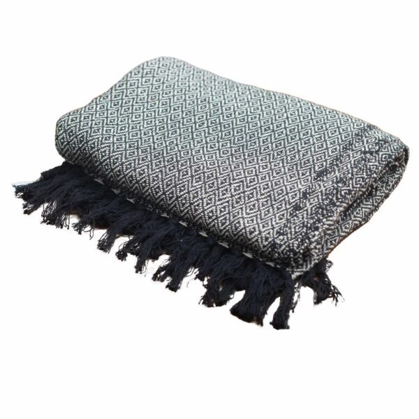 Boho Comfort Throws - 125x150cm - Charcoal - Image 3