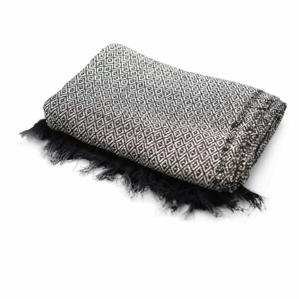 Boho Comfort Throws - 125x150cm - Charcoal - Image 4