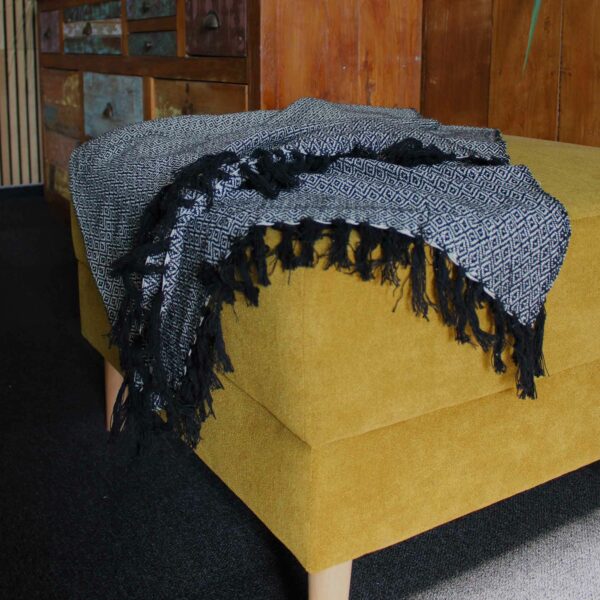 Boho Comfort Throws - 125x150cm - Charcoal - Image 5