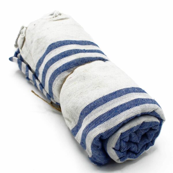 Hamman Spa Towel - Ocean Blue - 90x170cm - Image 3