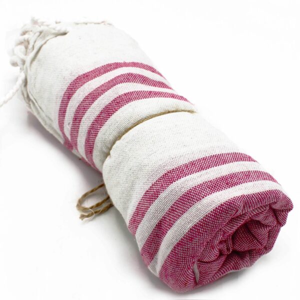 Hamman Spa Towel - Sunset Pink - 90x170cm - Image 3