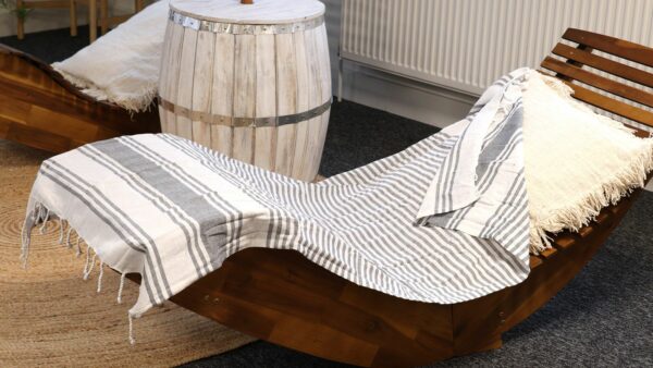 Hamman Spa Towel - Charcoal - 90x170cm - Image 5