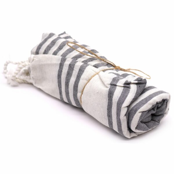 Hamman Spa Towel - Charcoal - 90x170cm - Image 6