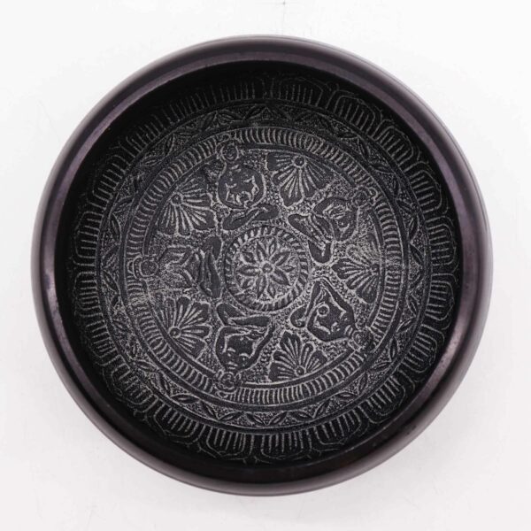 Earth Powder Singing Bowl - Om Five Buddha - 16cm - Image 3