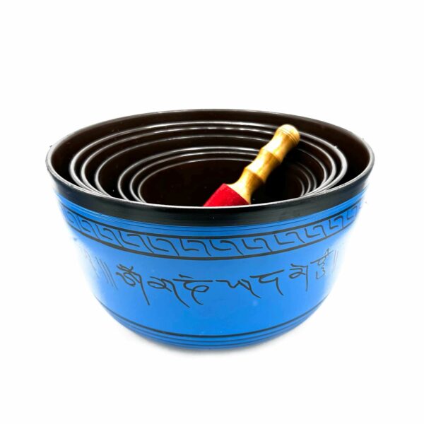 Small Chakra Set of  Seven Singing Bowls (14-22cm) - Image 3