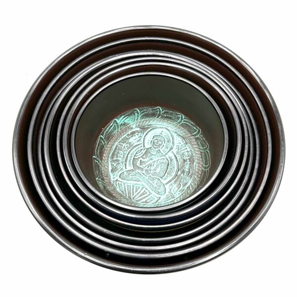 Large Chakra Set of Seven Singing Bowls (19.5-35cm) - Image 2