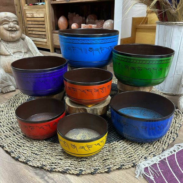 Large Chakra Set of Seven Singing Bowls (19.5-35cm) - Image 6