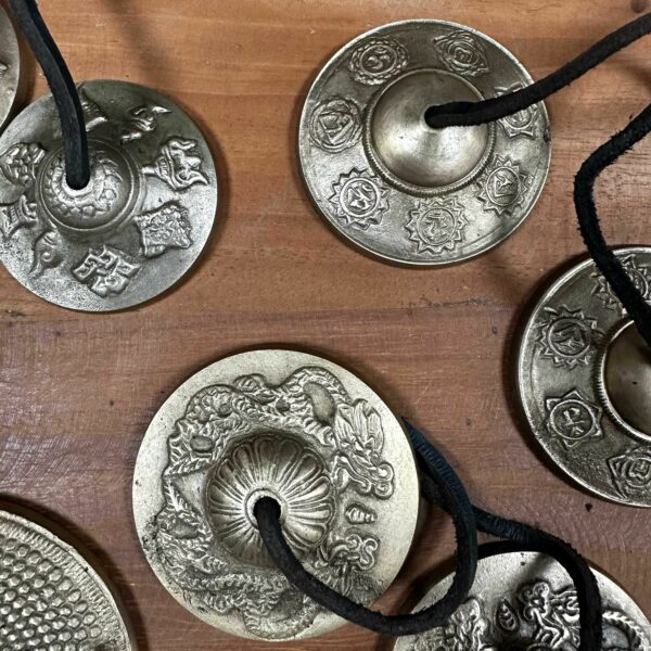Tibetan Tingsha - Lucky Symbols - approx 6cm - Image 2