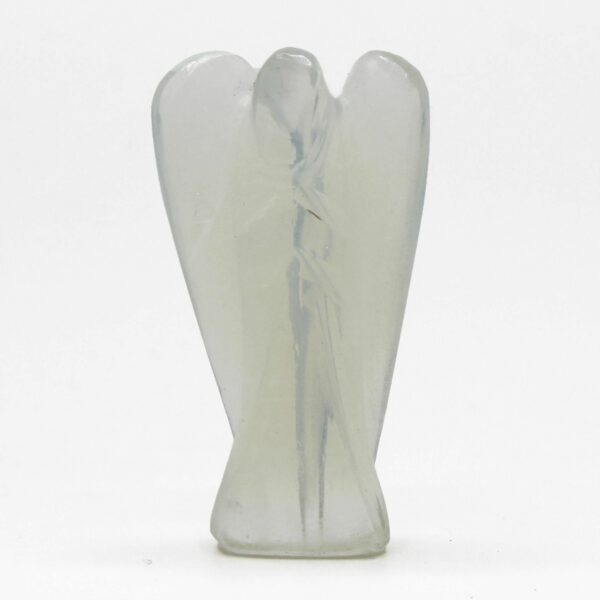 Hand Carved Gemstone Angel - Opalite - Image 2