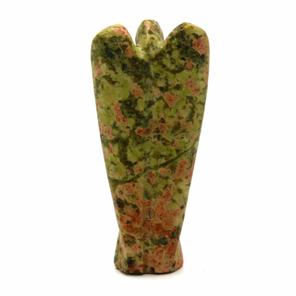Hand Carved Gemstone Angel - Unakite - Image 2