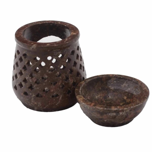 Small Soapstone Oil Burner 8cm - Classic - Image 2