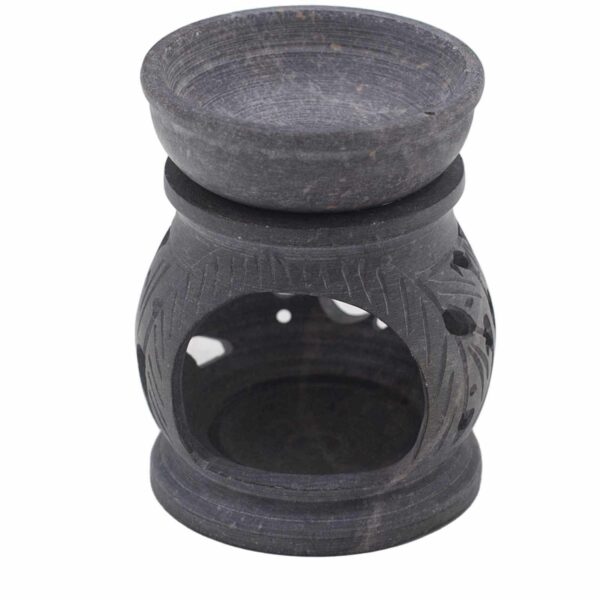 Small Soapstone Oil Burner 8cm - Om - Image 3