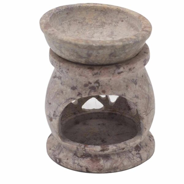 Small Soapstone Oil Burner 8cm - Three Moon Pentagon - Image 3