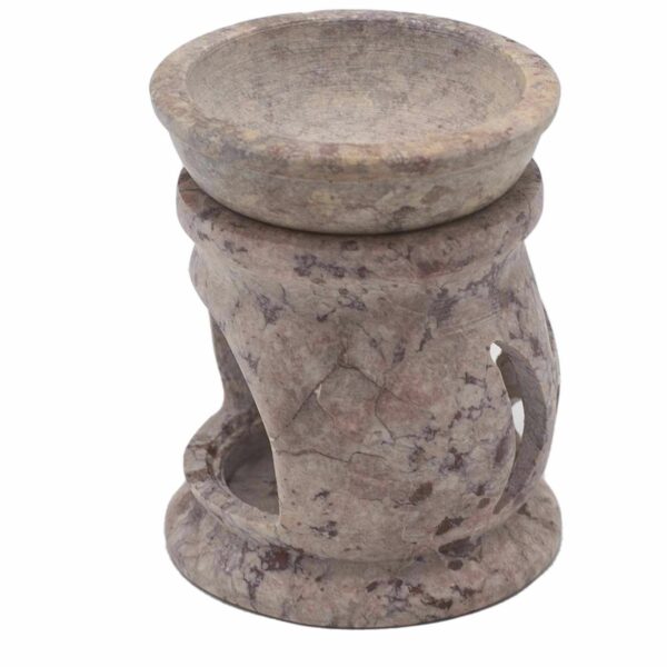 Small Soapstone Oil Burner 8cm - Three Moon Pentagon - Image 4