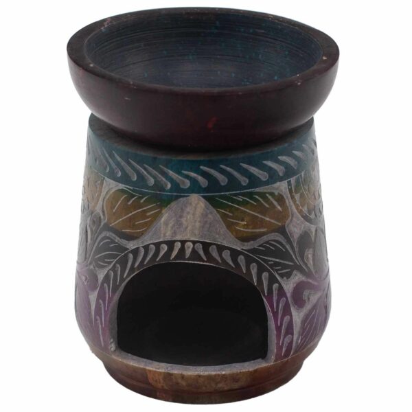 Large Soapstone Oil Burner 13x10cm - Elephant - Five Colours - Image 3