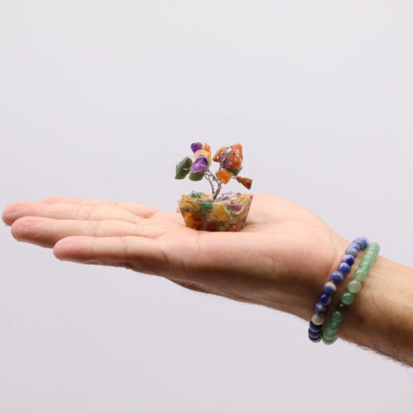 Mini Gemstone Tree on Orgonite Base - Multi Stones (15 stones) - Image 3