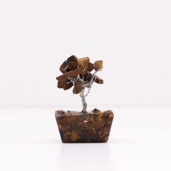 Mini Gemstone Tree On Orgonite Base - Tigereye (15 stones) - Image 4