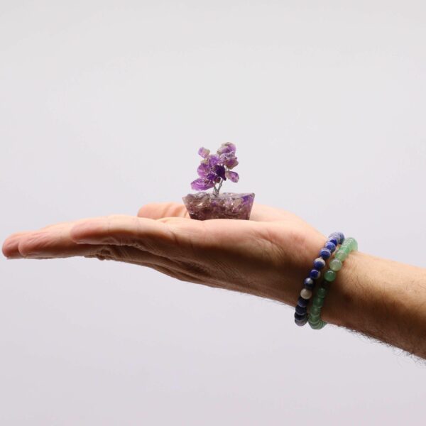 Mini Gemstone Tree On Orgonite Base - Amethyst (15 stones) - Image 3